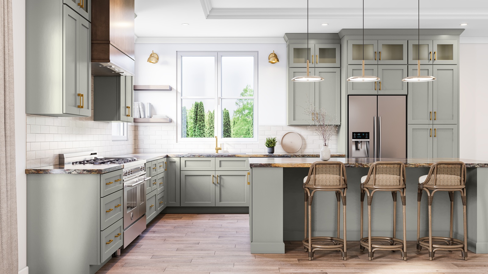 Sage Green Shaker Sample Door