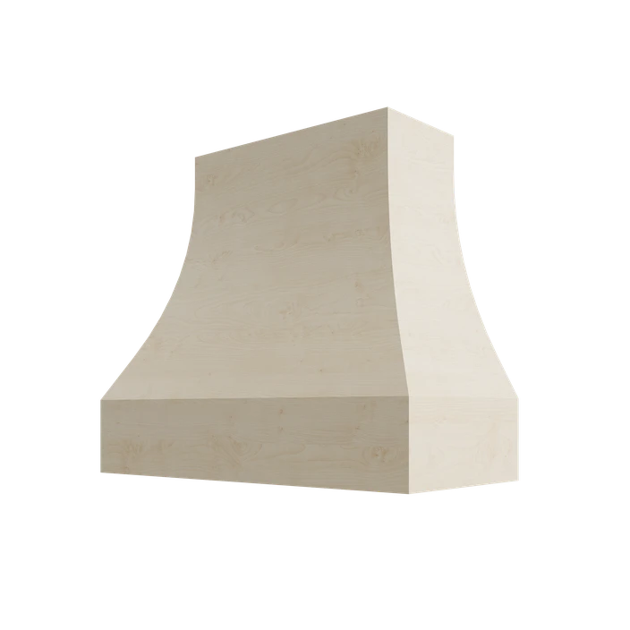 Curved Trimless Wood Range Hood