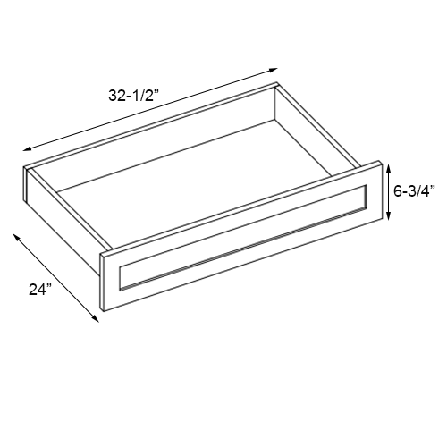 Florence Cream Oven Cabinet Drawer - 32-1/2"W x 6-3/4"H