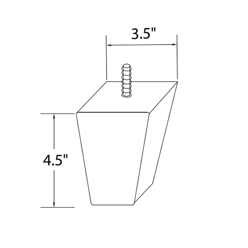Florence Cream Transitional Bunfoot - 4-1/2"W x 3-1/2"H