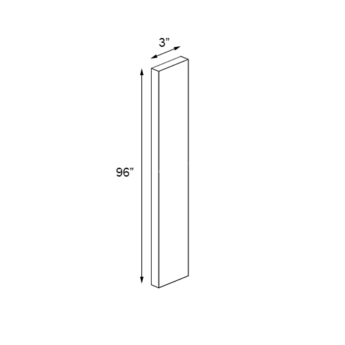Florence Cream Wall Filler - 3"W x 96"H