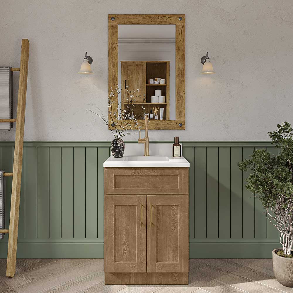 Florence Honey Shaker Double Door Vanity - 24" W