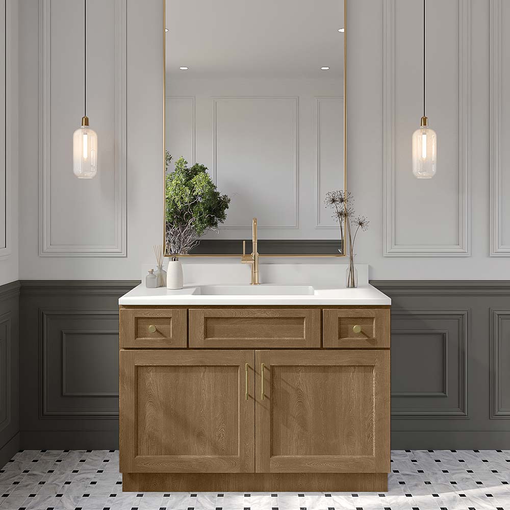 Florence Honey Shaker Vanity Sink Base - 48" W