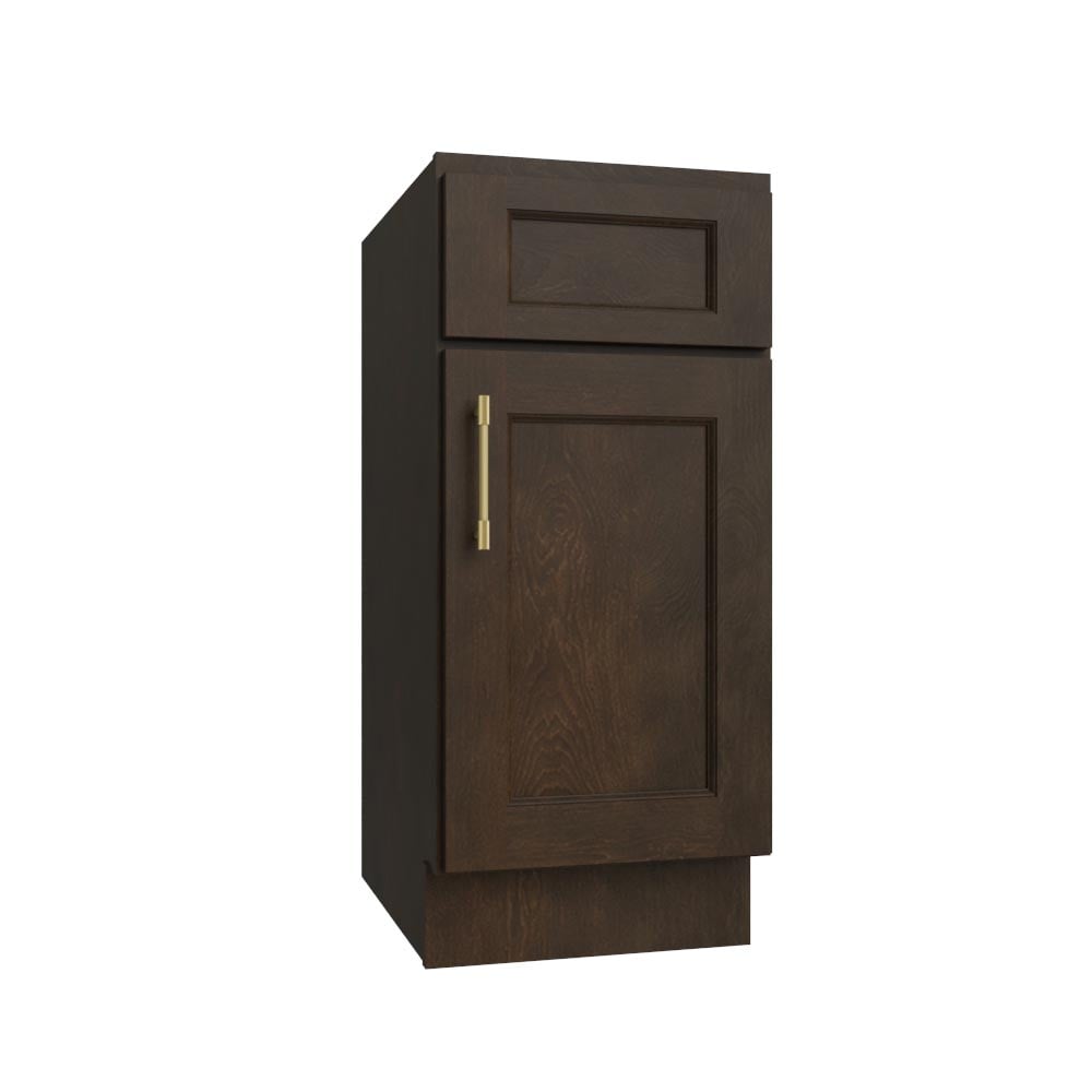 Florence Slate Shaker Single Door Base Vanity Cabinet - 15"W x 34-1/2"H