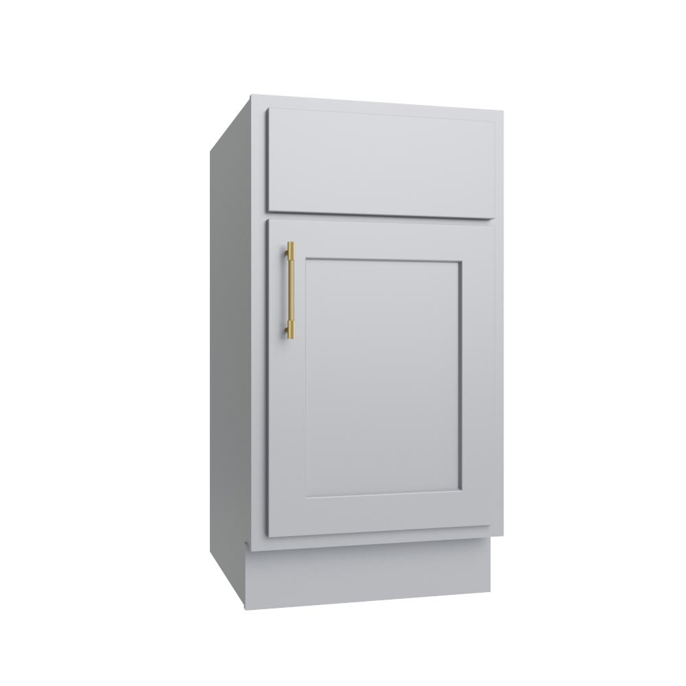 Primary Grey Shaker Single Door Base Vanity-18"W x 34.5"H x 21"D