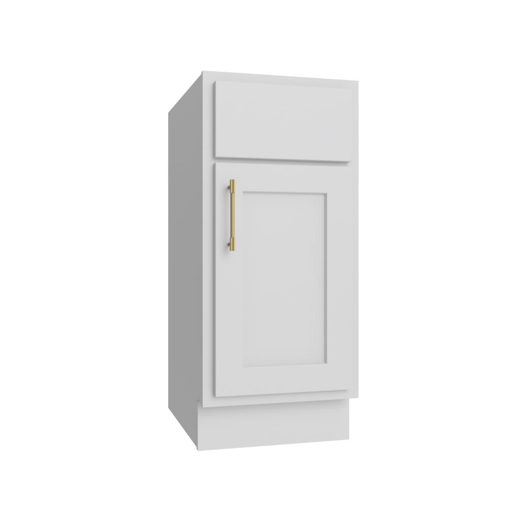 Primary White Shaker Single Door Base Vanity - 15" W x 21" D