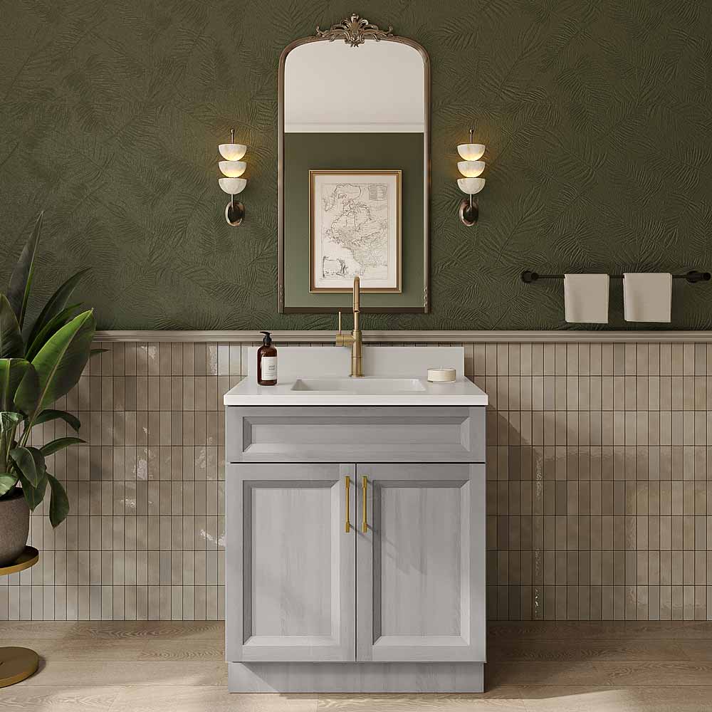 Timber Mist Double Door Vanity Sink Base - 30"