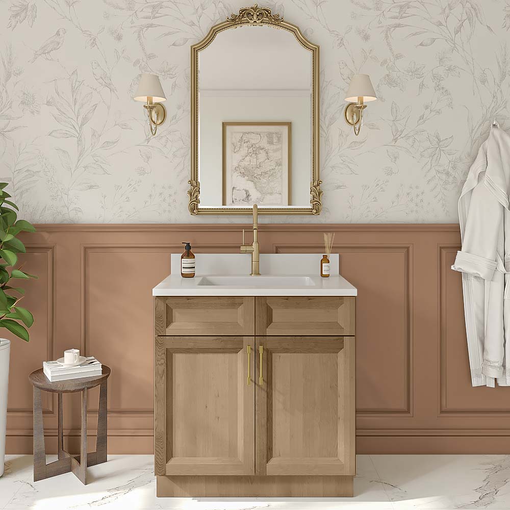 Timber Toffee Vanity Sink Base Cabinet - 33"W X 21"D X 34-1/2"H