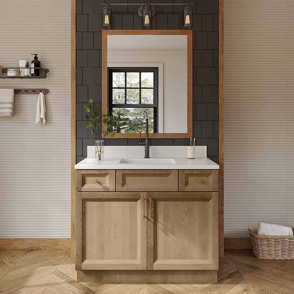 Timber Toffee Vanity Sink Combo Base Cabinet - 42"W X 21"D X 34-1/2"H
