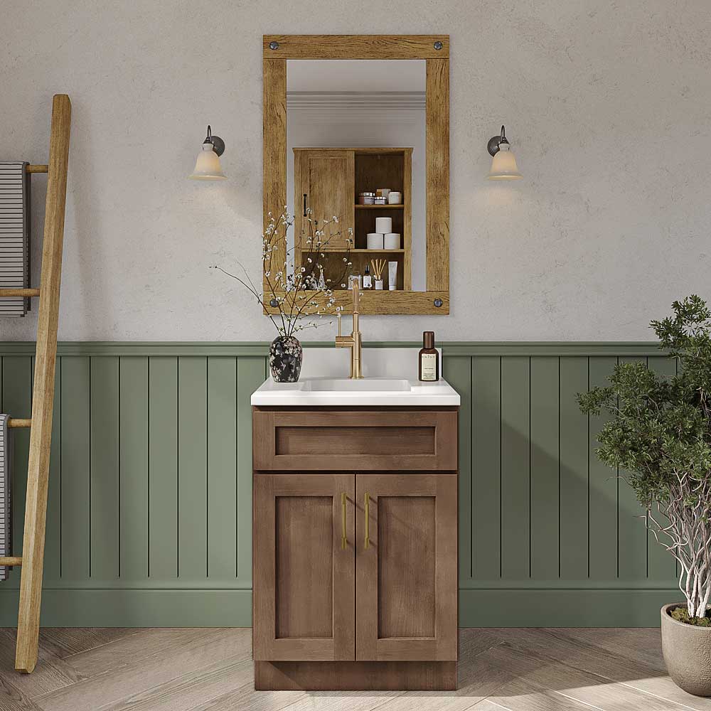 Grizzly Shaker Double Door Vanity - 24" W