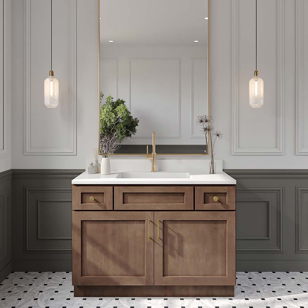 Grizzly Shaker Vanity Sink Base - 48" W