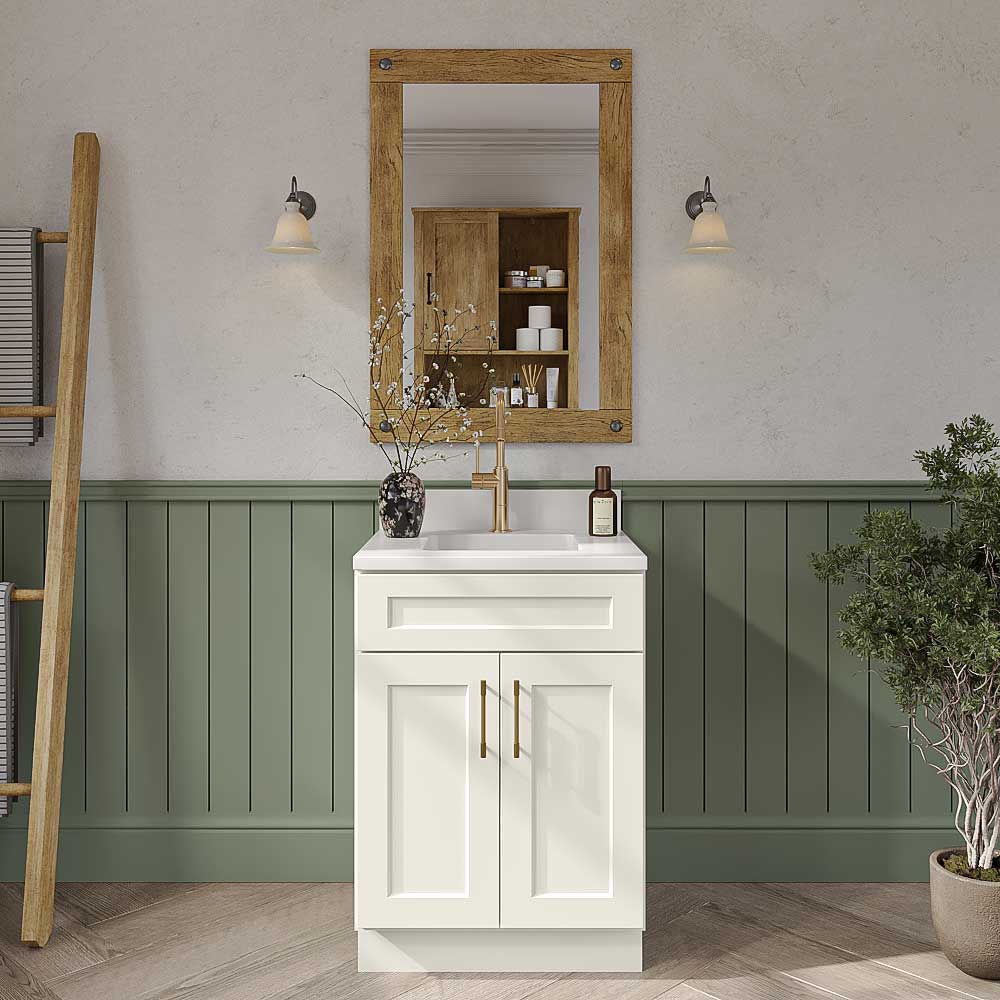 Artisan Shaker Vanity Sink Base Cabinet - 24"W X 21"D X 34-1/2"H