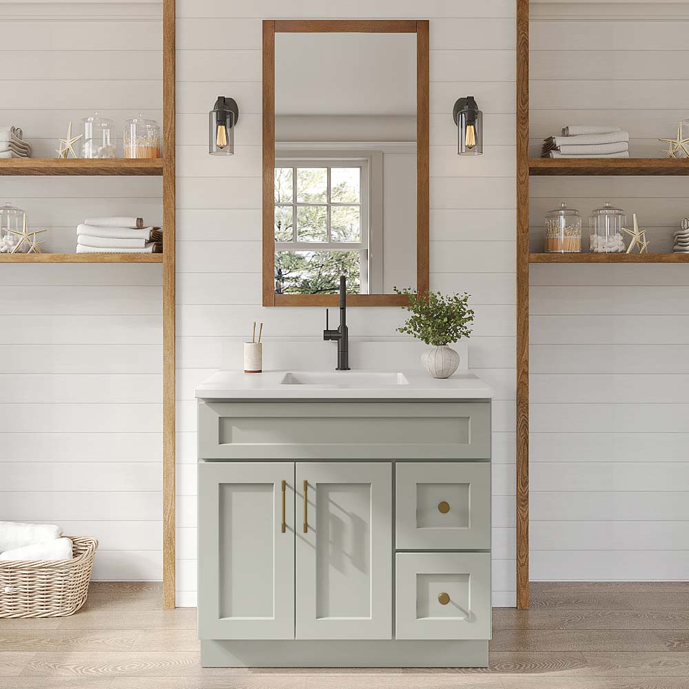 Sage Green Shaker Bathroom Vanities