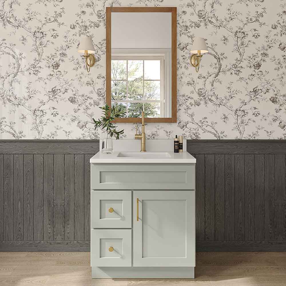 Sage Green Shaker Bathroom Vanities