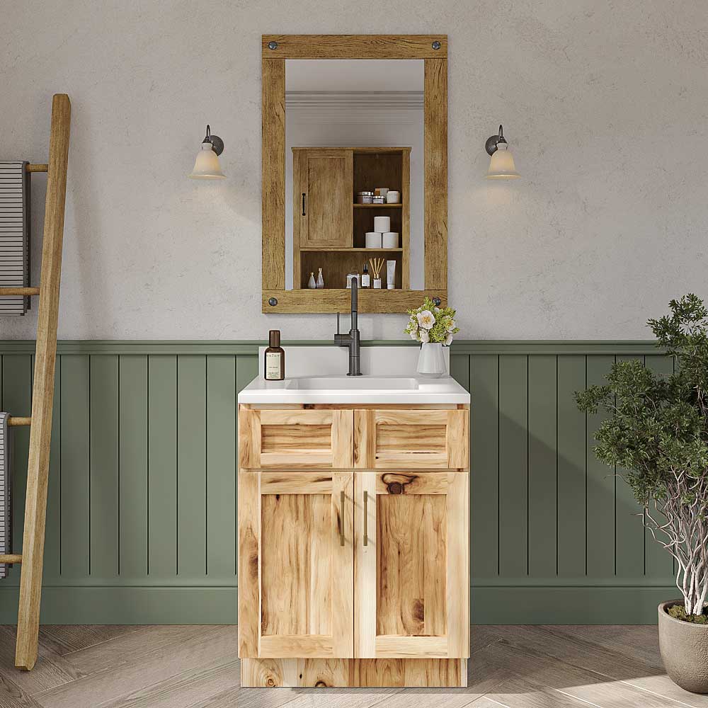 Natural Hickory Shaker Bathroom Vanities