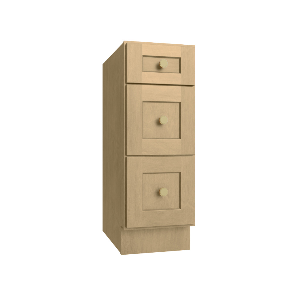 Natural Shaker Vanity Drawer Base Cabinet - 12"W