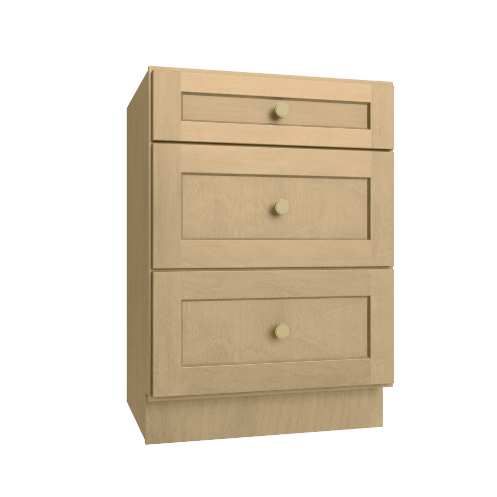 Natural Shaker Vanity Drawer Cabinet - 24"W