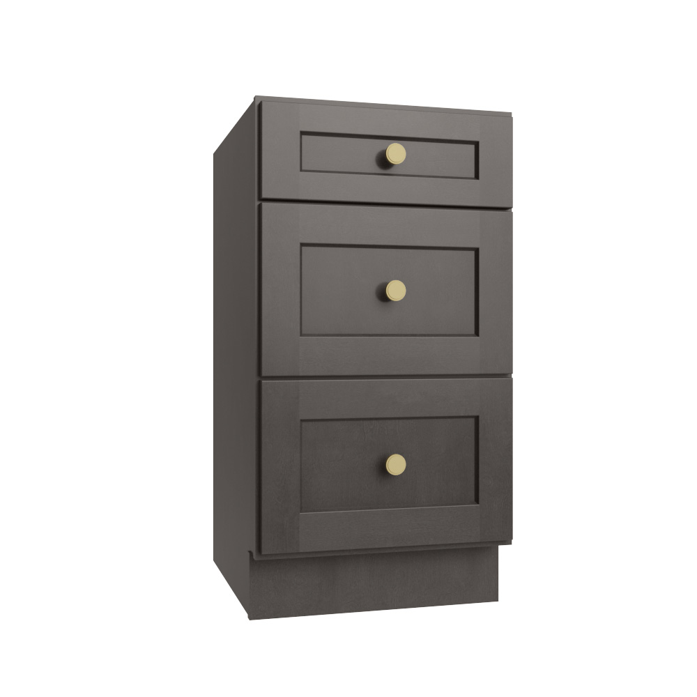 Cinder Shaker Vanity Drawer Base Cabinet - 18"W