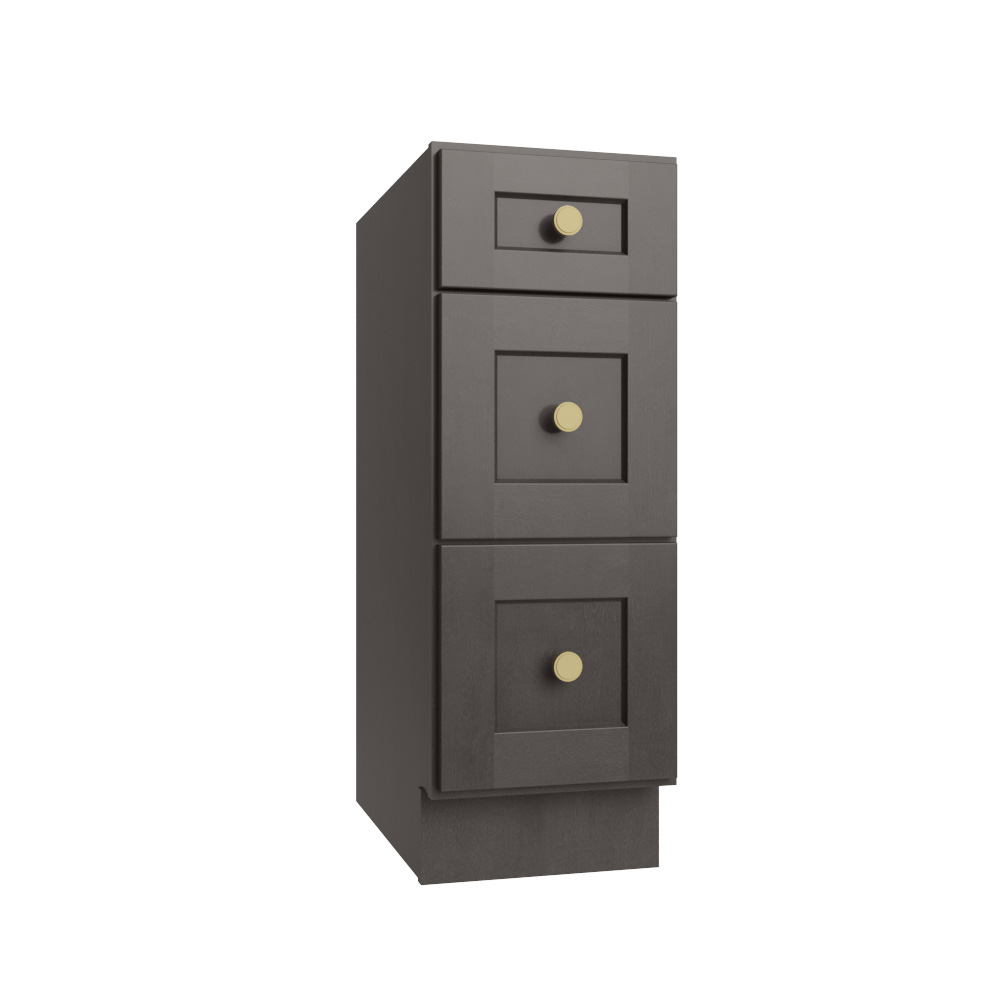 Cinder Shaker Vanity Drawer Base Cabinet - 12"W
