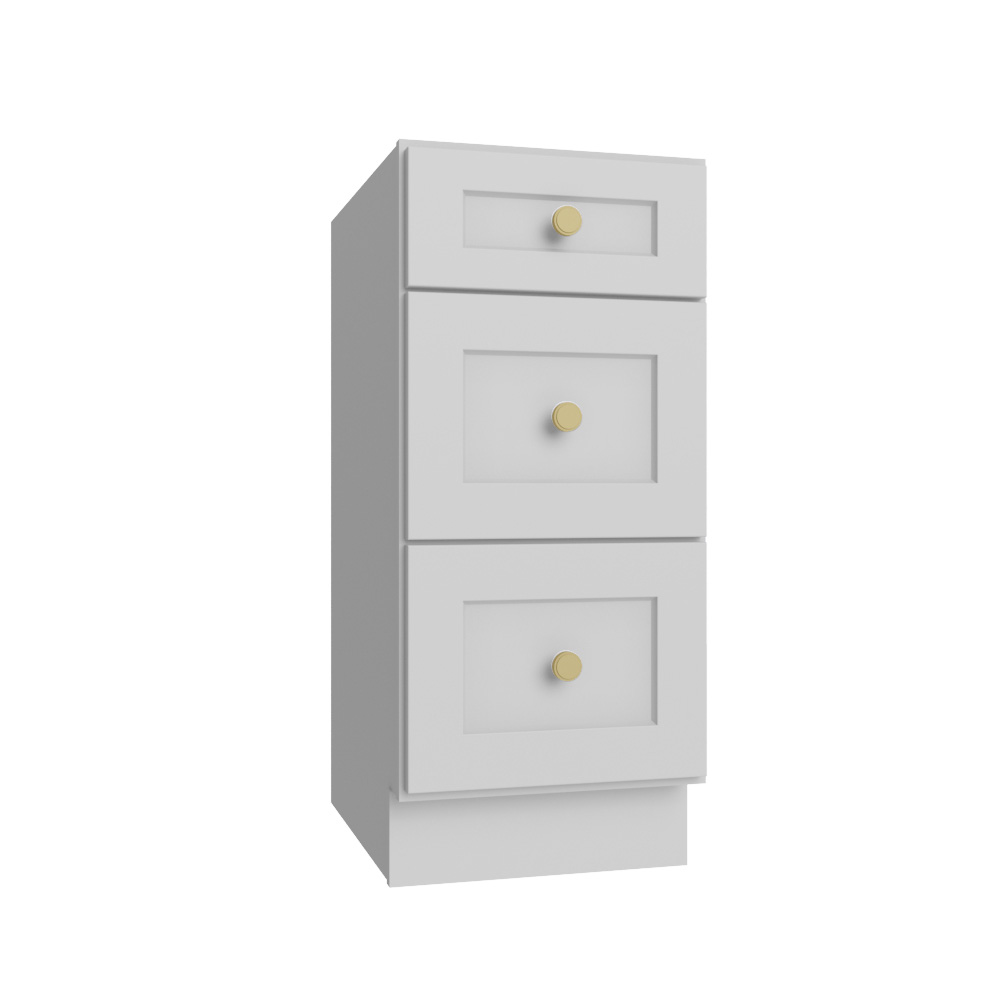 Frosted White Vanity Drawer Base - 15"W X 21"D X 34-1/2"H
