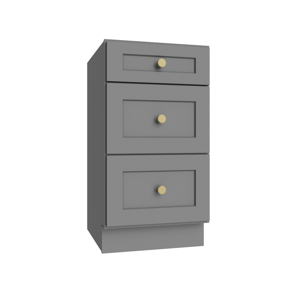Stone Grey Shaker Vanity Drawer Base - 18"W X 21"D X 34-1/2"H