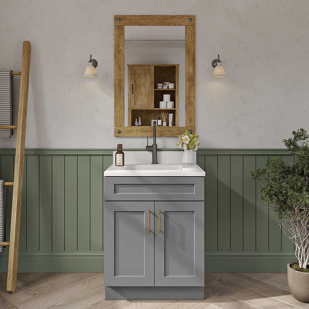 Stone Grey Shaker Bathroom Vanities