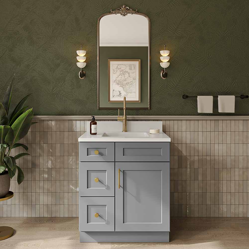 Stone Grey Shaker Bathroom Vanities