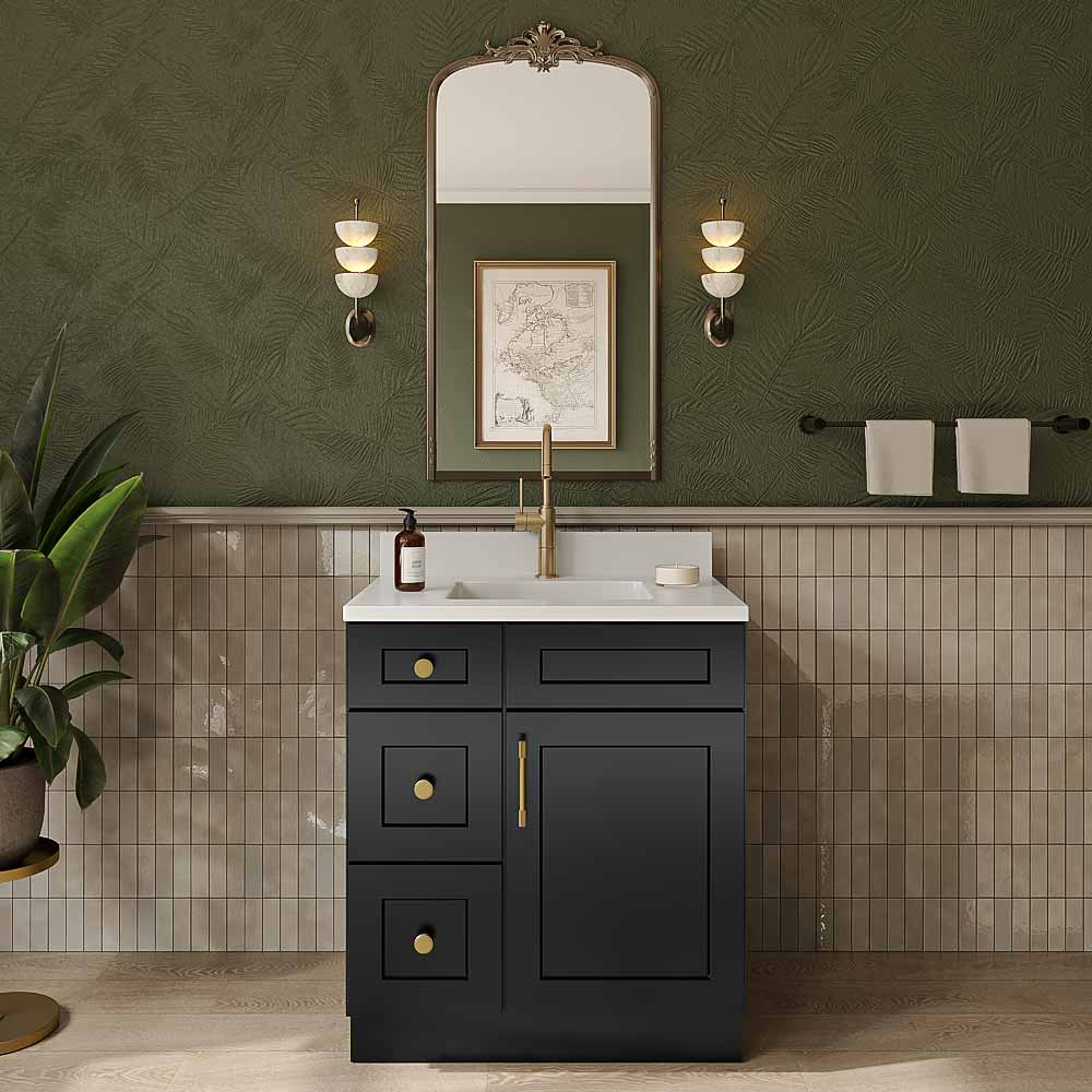 Black Shaker Bathroom Vanities