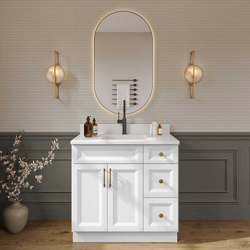 Timber White Bathroom Vanities