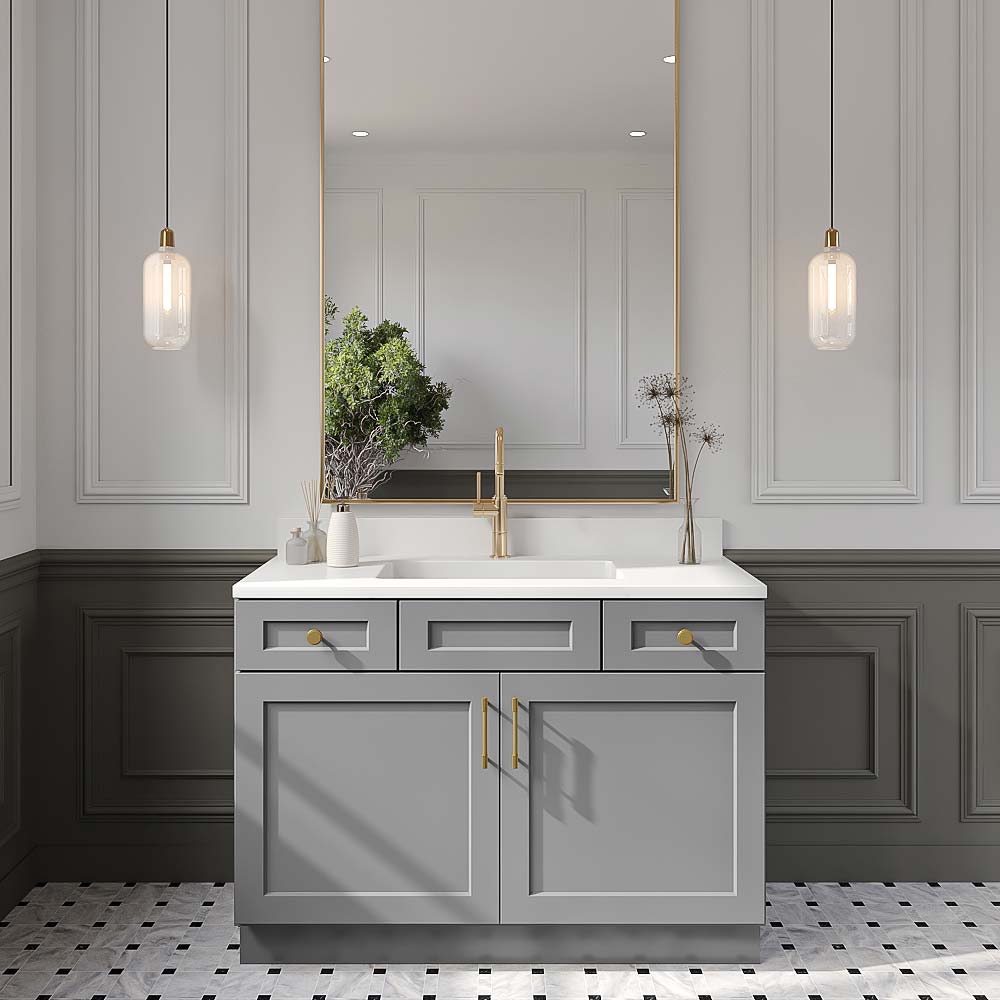 Stone Grey Shaker Bathroom Vanities