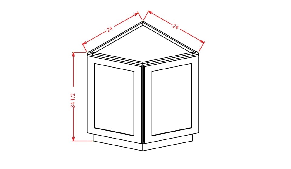 Timber Sand Angle Base Cabinet - 24"W