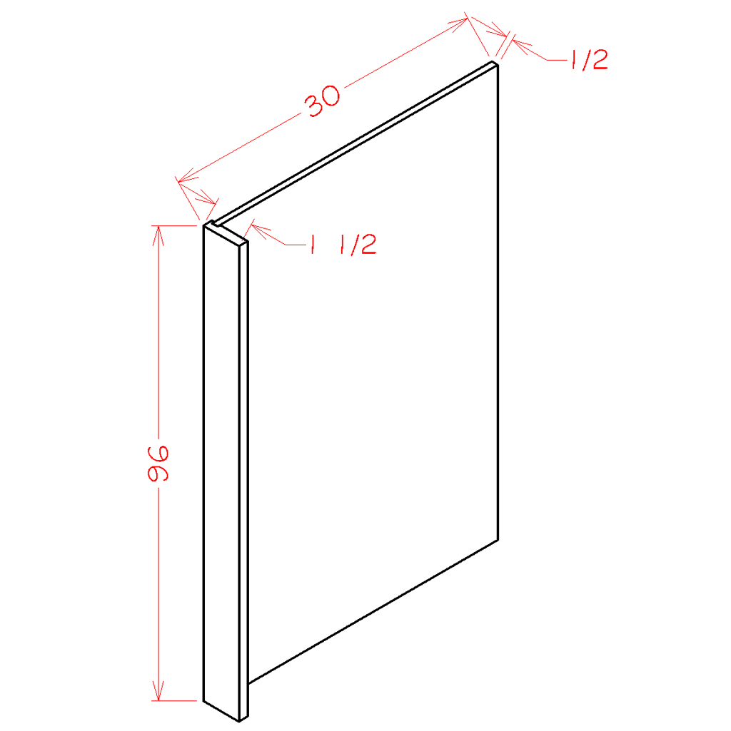 Timber Sand Refrigerator End Panel 30" Wide X 96" High