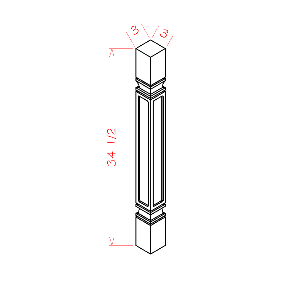Timber Sand Square Decorative Leg