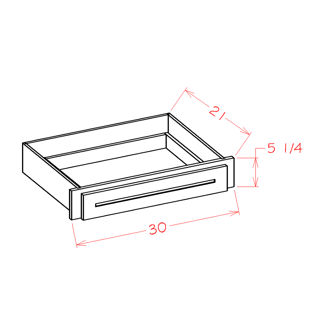 Timber Sand Desk Knee Drawer 30" Long
