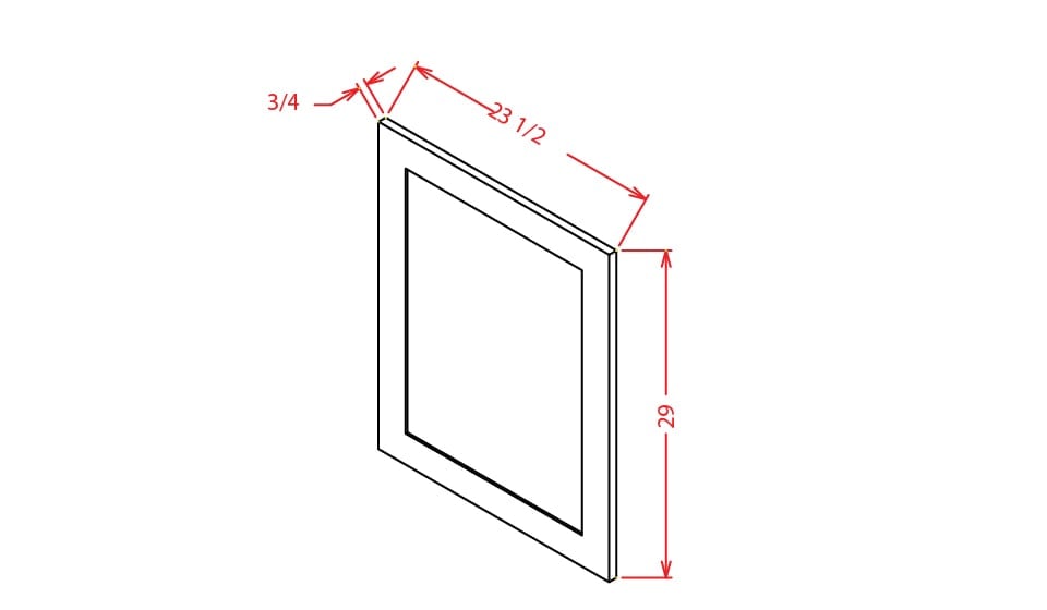 Timber Sand Base Decorative Door Panel - 23-1/2"W X 29"H