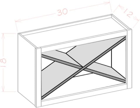 Timber Sand Wall X Rack Shelf - X Rack Only
