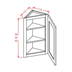 Harbor Blue Angle Wall Cabinet - 12"W X 30"H X 12"D