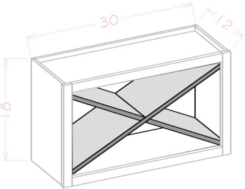 Harbor Blue Wall X Rack Shelf - X Rack Only