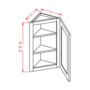 Harbor Green Angle Wall Cabinet - 12"W X 36"H X 12"D