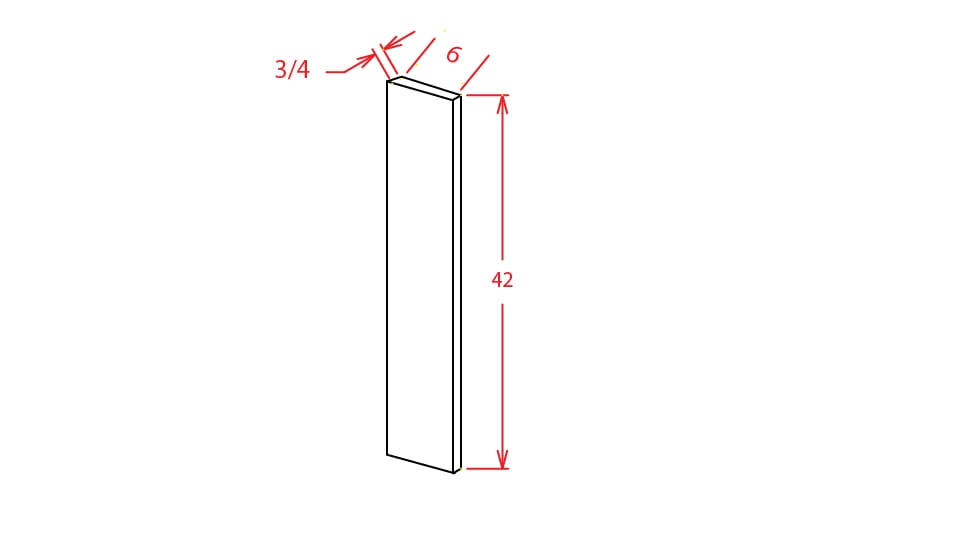Harbor Green Wall Filler - 6"W X 42"H