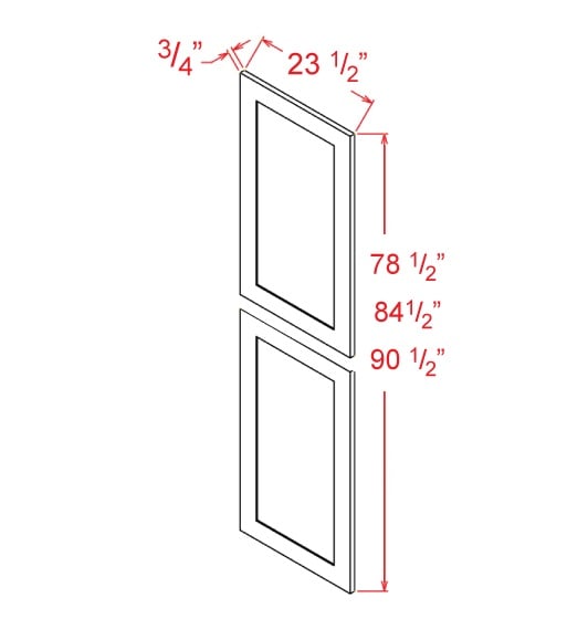 Harbor Cinnamon Tall Decorative End Panel - 23-1/2"W X 84-1/2"H X 3/4"D