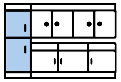 Tall Cabinets line drawing